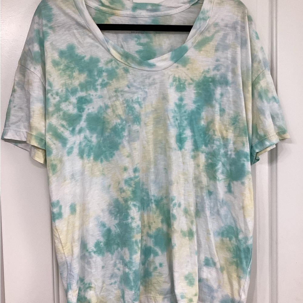 Aerie Blue Green Oversized Short Sleeve Tee